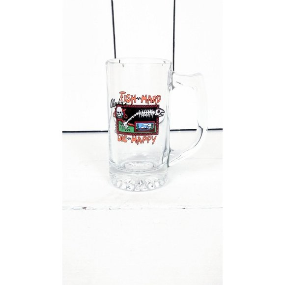 Alaska fishing beer mug - Fish Hard Die Happy Drinking - Picture 2 of 4